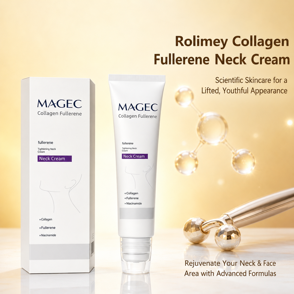 đđ«MAGEC Collagen Fullerene Cream, 2026 New Tighten & Lift Cream for Crepey Skin, Wrinkles and Tightening for Skin Types