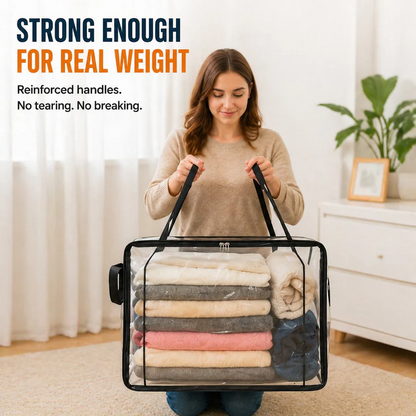 💖LAST DAY 40% OFF ✨📦 LOVILDS Large Heavy-Duty Thick Plastic Clear Storage（2）