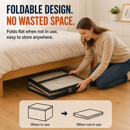 💖LAST DAY 40% OFF ✨📦 LOVILDS Large Heavy-Duty Thick Plastic Clear Storage（2）