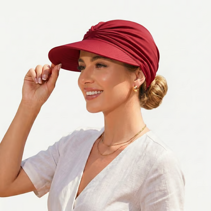 👒 UPF 50+ Sun Visor Ponytail Hat | Wide Brim, Breathable, Foldable