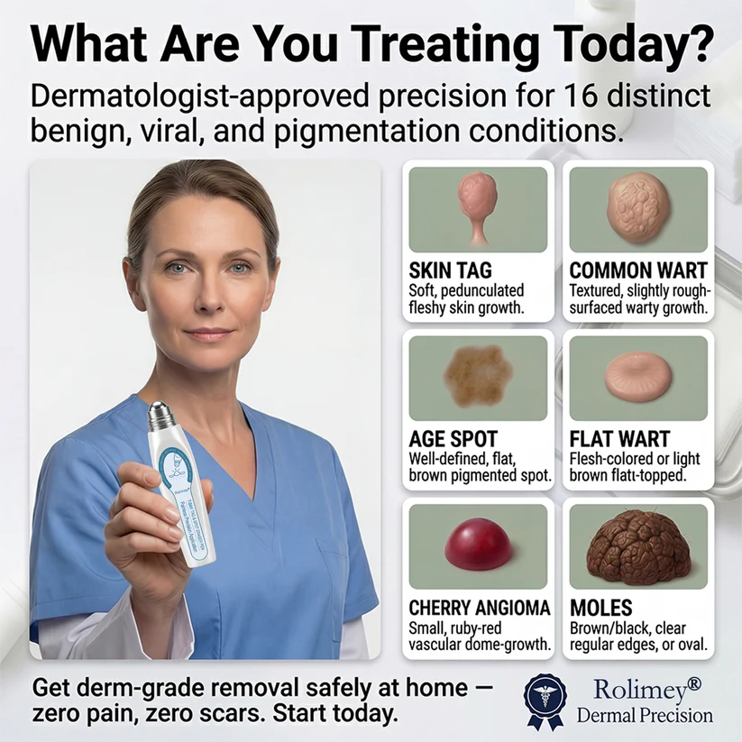 Rolimey® 7-Day Skin Tag & Blemish Remover Painless & Scar-Free – Advanced Mole & Wart Remover