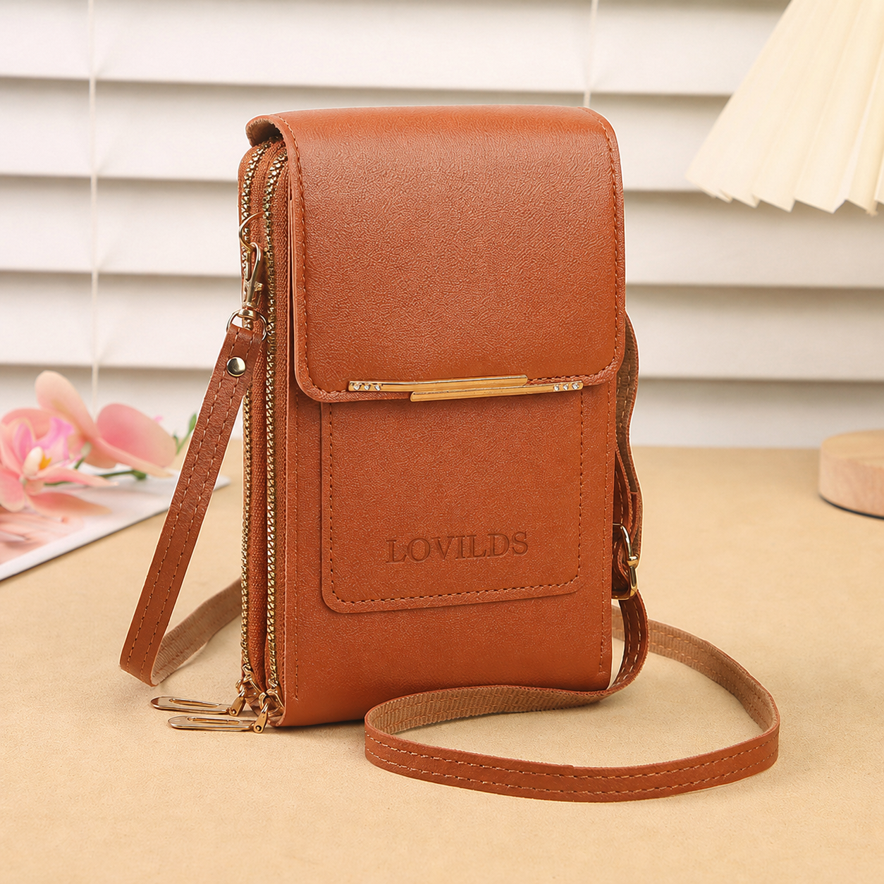 🔥Final 3 Hours: 40% OFF LOVILDS 2026 Trendy Minimalist Elegant Women's Touchscreen Crossbody Phone Wallet（2）