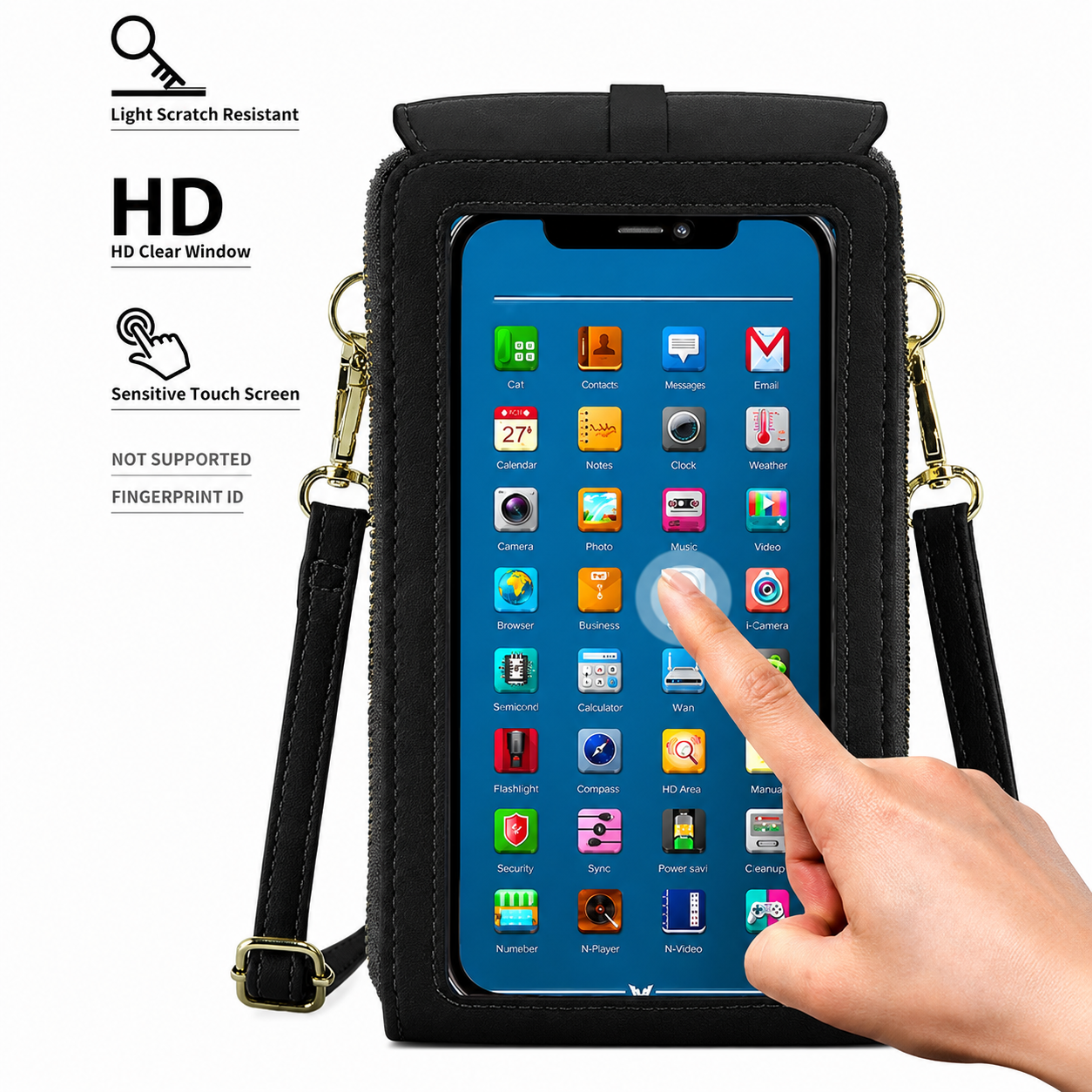🔥Final 3 Hours: 40% OFF LOVILDS 2026 Trendy Minimalist Elegant Women's Touchscreen Crossbody Phone Wallet（2）