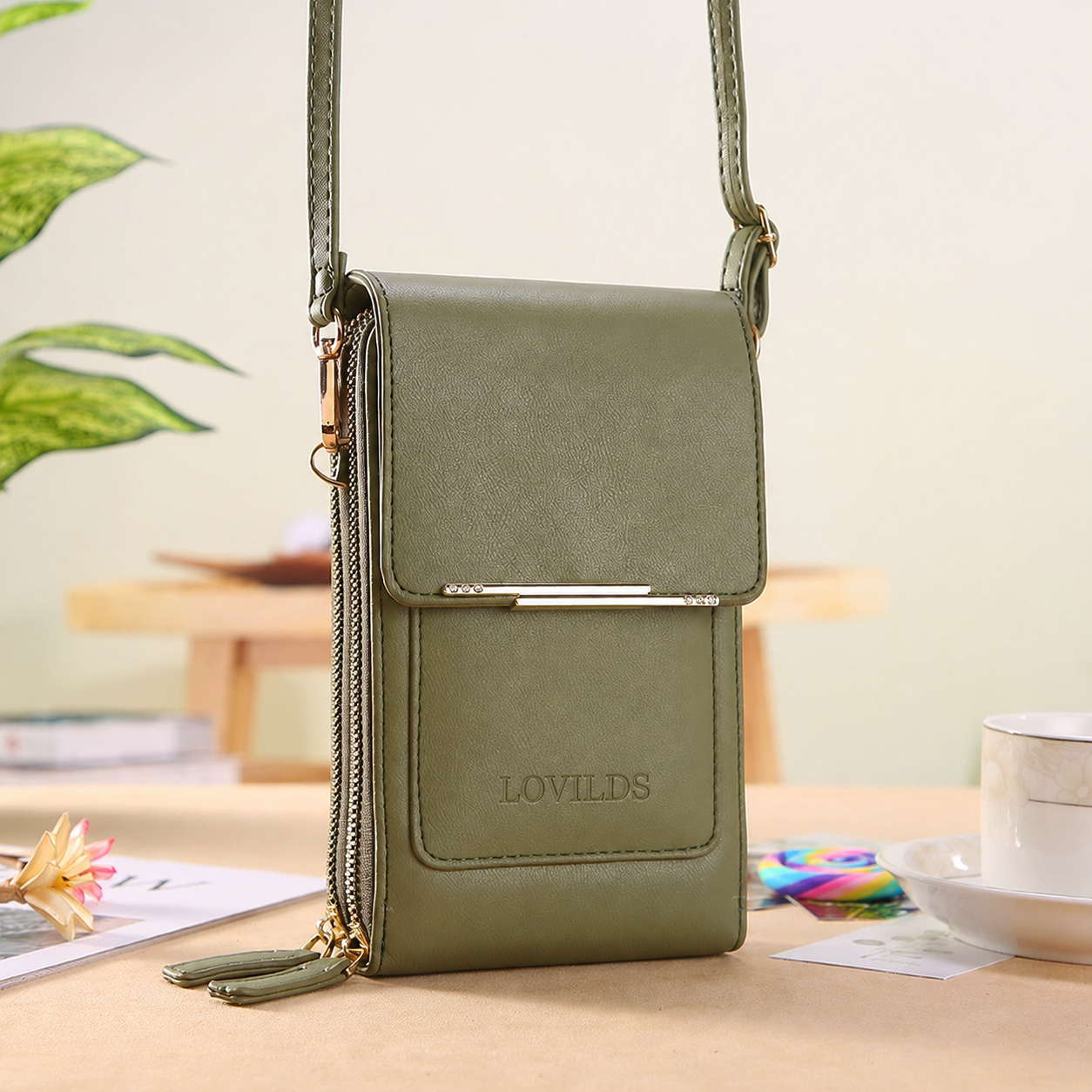 🔥Final 3 Hours: 40% OFF LOVILDS 2026 Trendy Minimalist Elegant Women's Touchscreen Crossbody Phone Wallet（2）