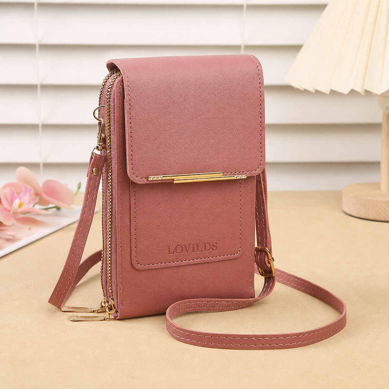 🔥Final 3 Hours: 40% OFF LOVILDS 2026 Trendy Minimalist Elegant Women's Touchscreen Crossbody Phone Wallet（2）