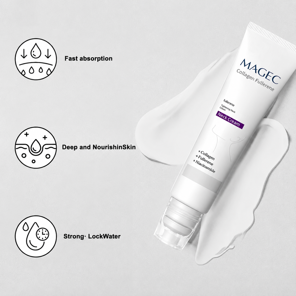 🎁💫MAGEC Collagen Fullerene Cream,  2026 New Tighten & Lift Cream for Crepey Skin, Wrinkles and Tightening for Skin Types