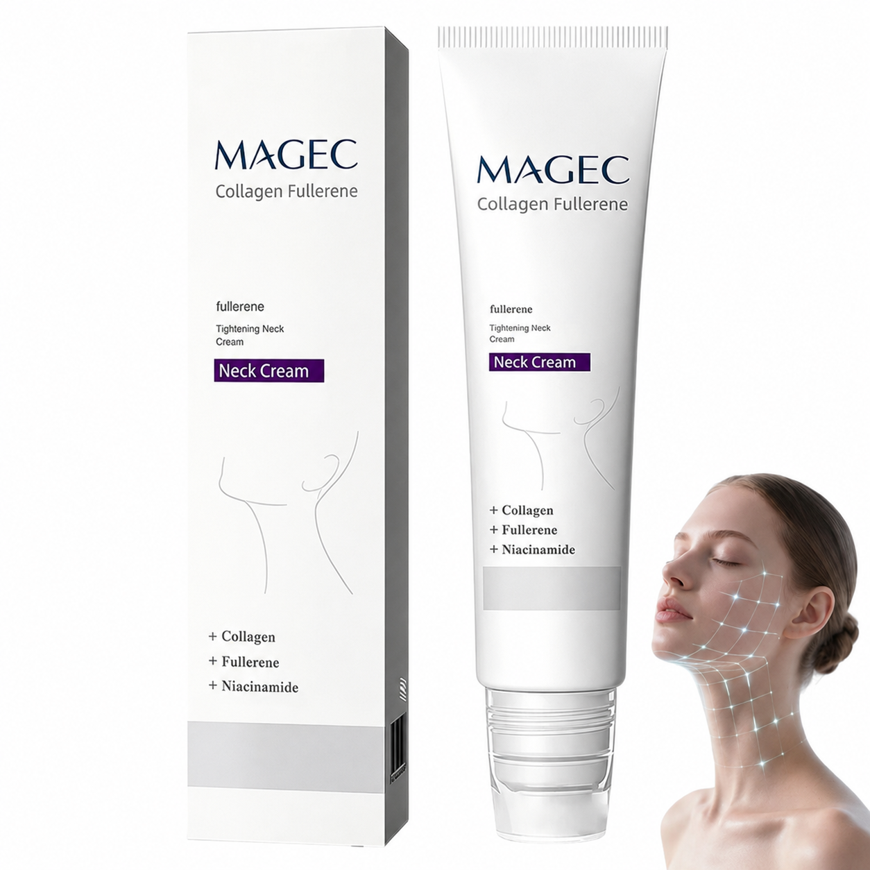 🎁💫MAGEC Collagen Fullerene Cream,  2026 New Tighten & Lift Cream for Crepey Skin, Wrinkles and Tightening for Skin Types